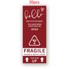 10-30 Stück Rote Gelbe Danke-Aufkleber Zerbrechlich „Vorsicht, zerbrechlich“-Etiketten Für Kleine Unternehmen Expressverpackung 6x15cm