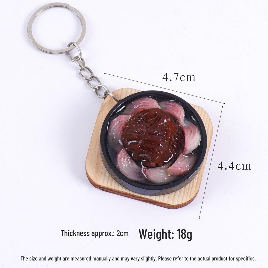 3D Teppanyaki Steak and Sushi Keychain - Japanese Food Toy Bag Charm