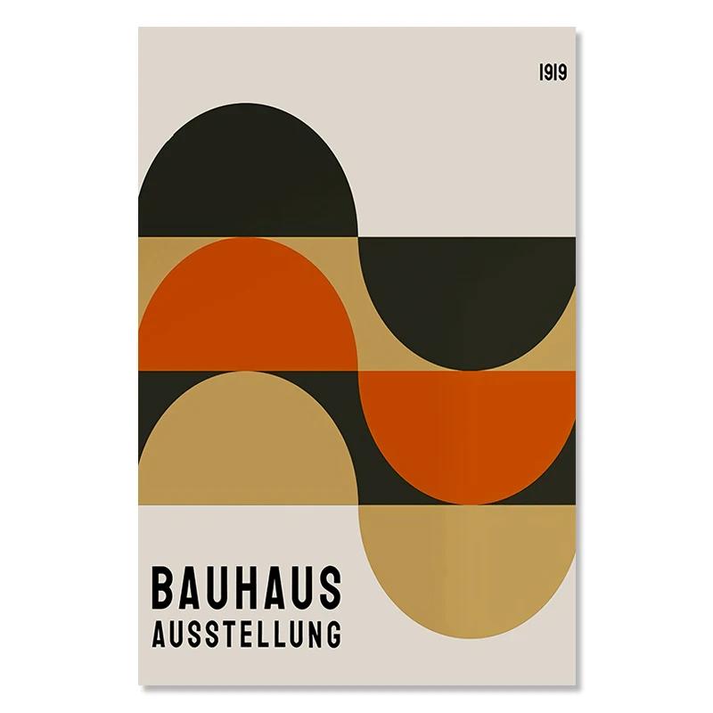

Scandinavian Abstract Wall Art Bauhaus Exhibition Geometry HD Canvas Poster Prints Home Bedroom Living Room Decoration 21X30CMNo Framed
