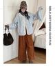 Women's Short Winter Double-Sided Lambswool Cotton Jacket - Korean Style, Casual, Loose Fit, Round Neck.