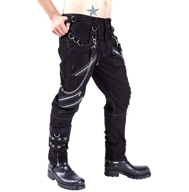 Calças masculinas góticas punk rock ilhós cargo bondage YK023