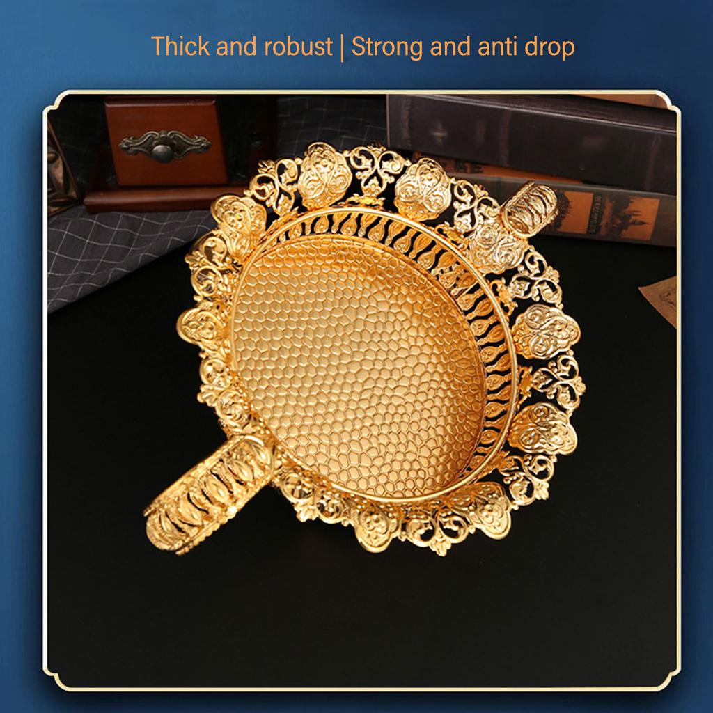 European  Metal Fruit Plate Set Decorative Multifunctional Fruit Platter for Candy Snacks Dessert Dessert Display Plate