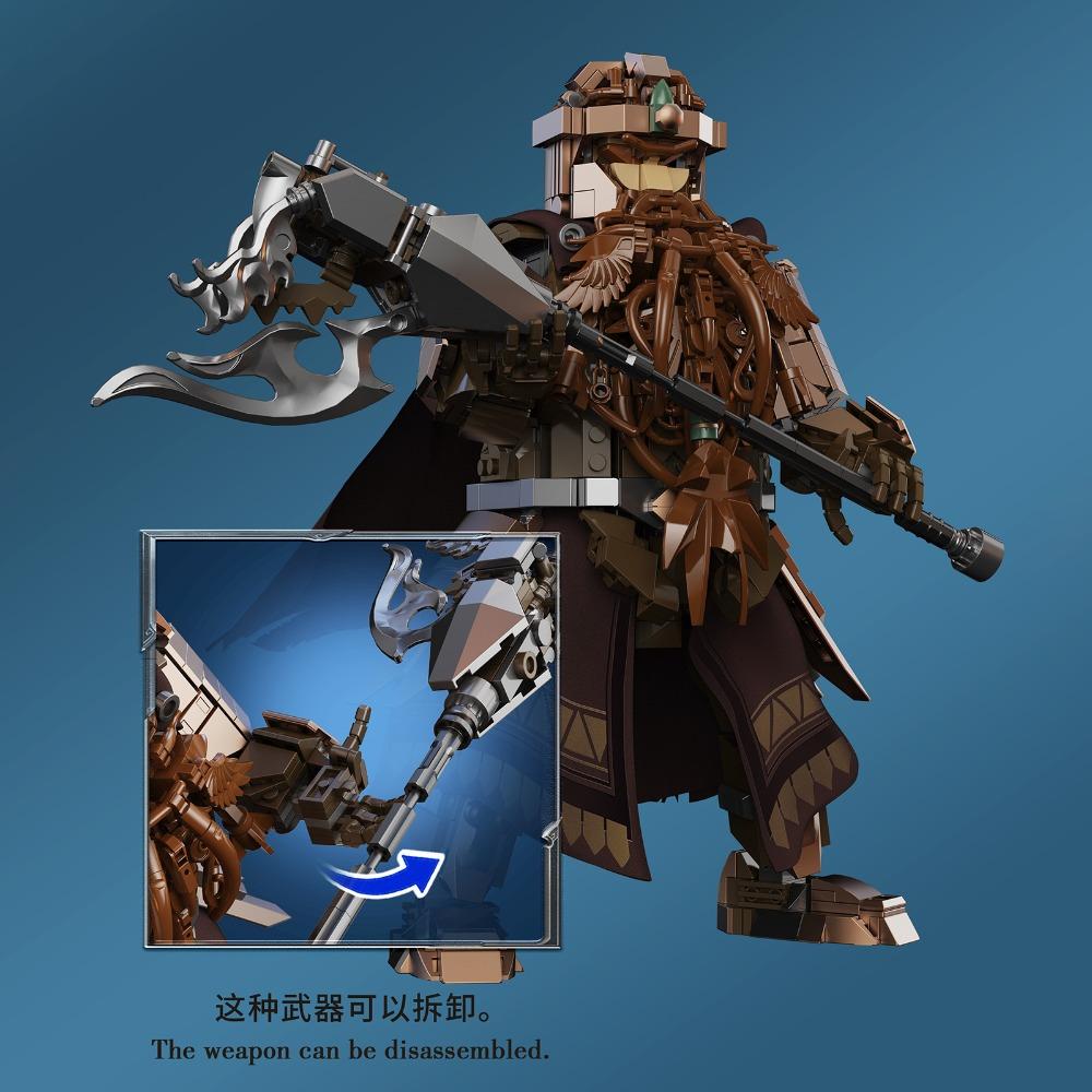 1033PCS Fantasy Dwarf Warrior Building Set Middle-earth Inspired Armored Ring Protector Model for Collectors Kids