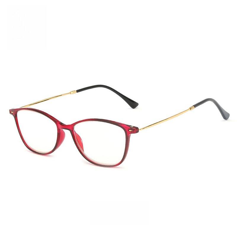 

High Definition Anti Blue Light Reading Glasses, Fashionable and Ultra Light Full Frame Middle-aged and Elderly Glasses +200 красный