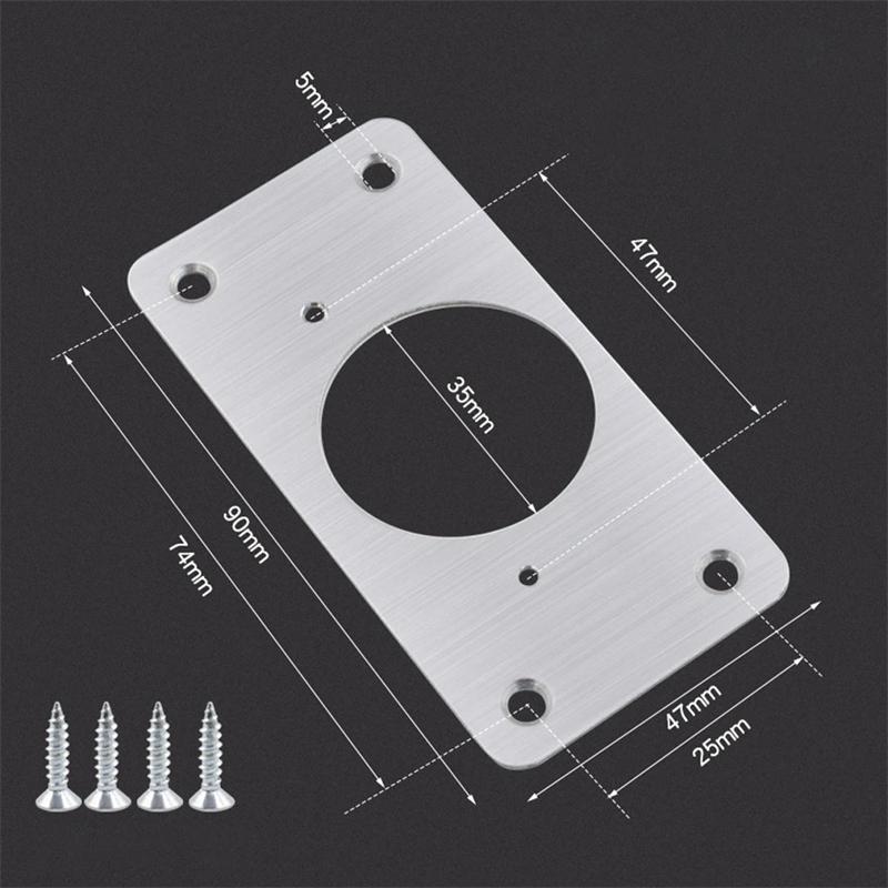Hinge Repair Plate Cabinet Furniture Drawer Table Repair Mount Tool Hardware Stainless Steel Hinge Fixing Plate
