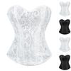 Sexy LaceBack Zip Corsett Top Bustier G-string Body Shapewear for kvinner
