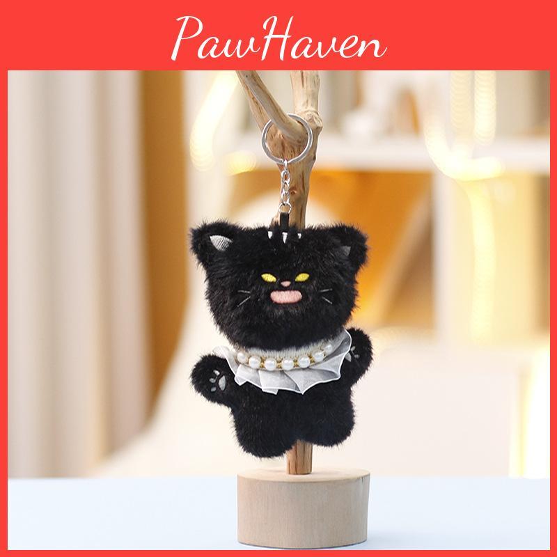 Cute Plush Cat Toy With Funny Animal Keychain Stuffed Animal For Gifts Kids