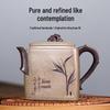 Handmade Yixing Purple Clay Teapot Engraved and Painted - High-end Tea Set for a Clear Taste