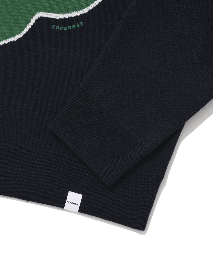 COVERNAT Clover Crewneck Knit Navy