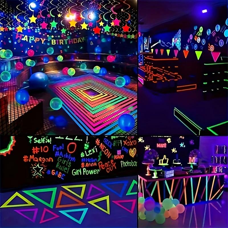 6Rolls of Colorful Glow-in-the-Dark Tape Suitable for Holiday Gifts, DIY Decoration, Writing Marking Tape, Book Bookmark Tape