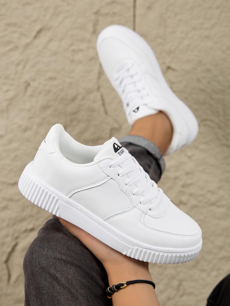 Fashion Leather Men White Sneakers Breathable Comfort Classic Casual Shoes Mens Women Outdoor Walking Shoes Couple Footwear Size