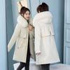 Winter new velvet thickened parker cotton-padded clothes women's loose cotton-padded clothes Korean version versatile waist cotton-padded jacket tide