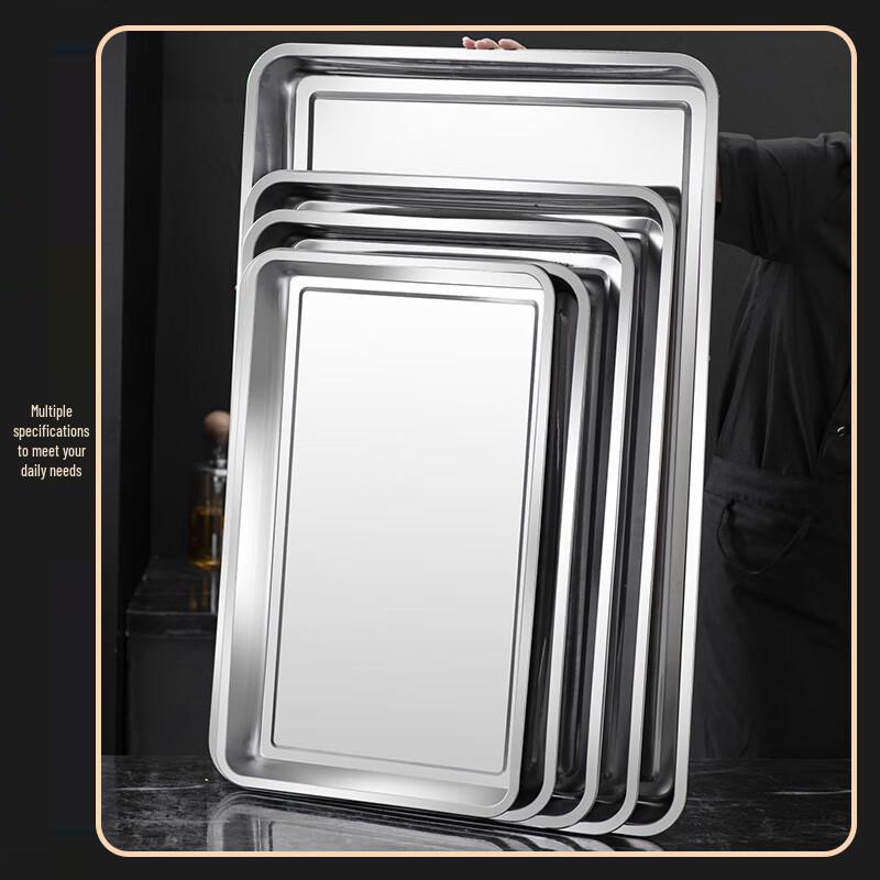 Saikeyou Extra Large Stainless Steel Square Prep Tray