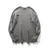Black Red Striped Sweaters Washed Destroyed Ripped Pullover Sweater Male Hole Men Women Oversized Knitwear Harajuku 2026