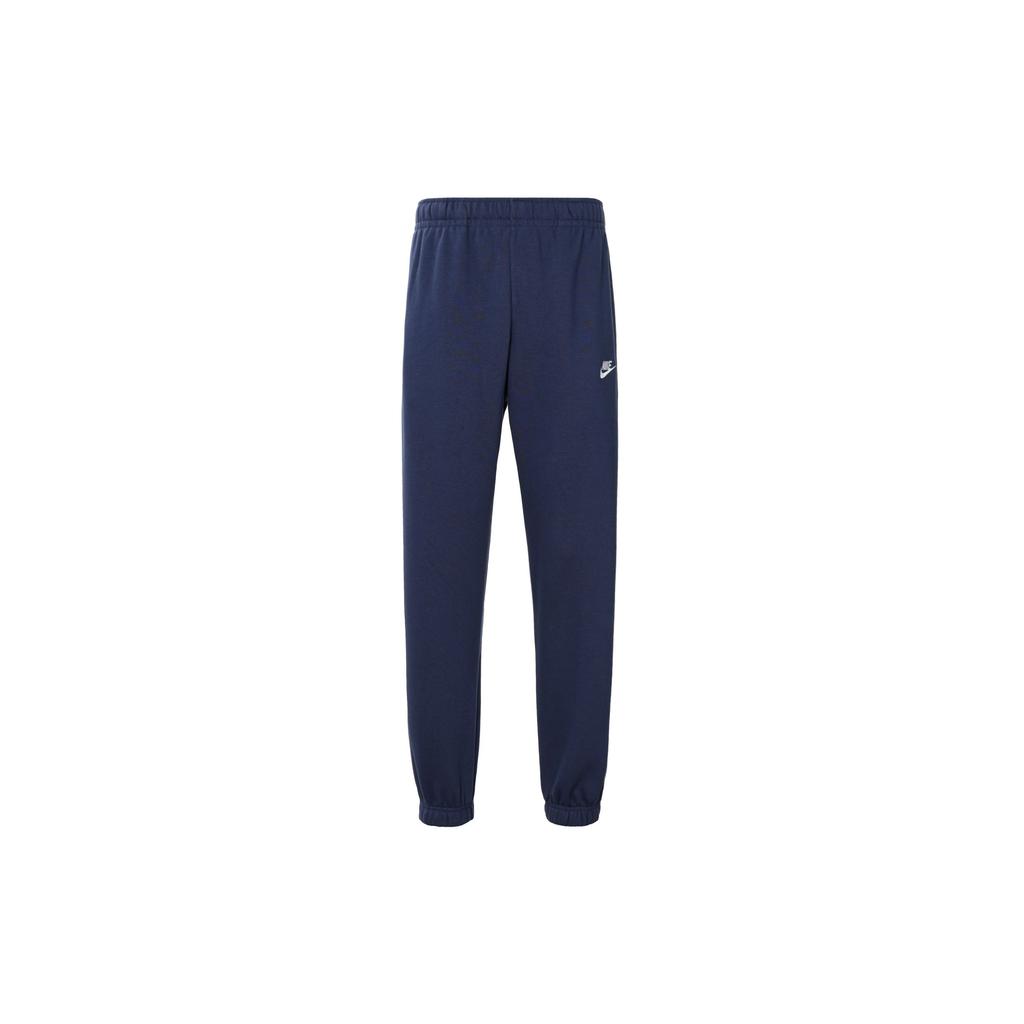 Nike Fleece Solid Color Elastic Casual Fleece Jogger Pants Men Bottoms Dark-Navy BV2738-410