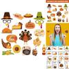Paper Thanksgiving Day Photo Booth Accessories For Holiday Event Decor Set