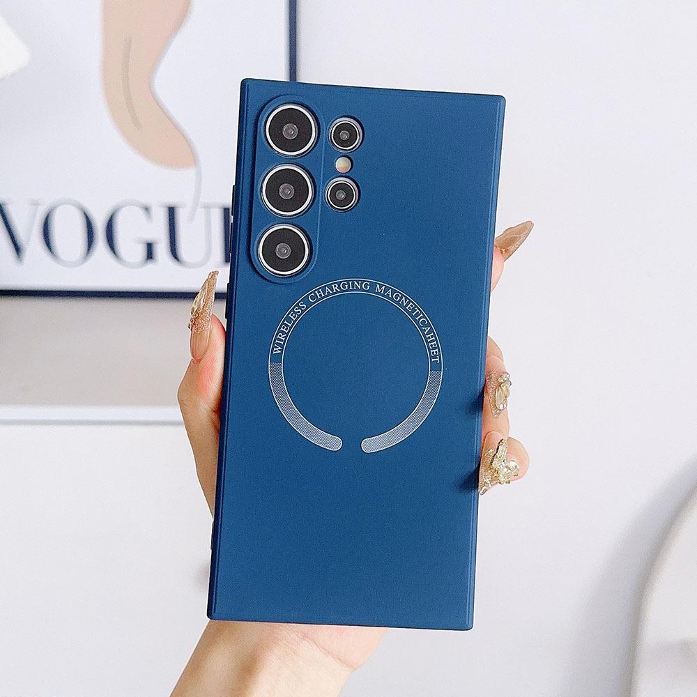 

Suitable for Samsung S24ultra Magnetic Suction Mobile Phone Case S23 Liquid Silicone S22plus Full In Anti Fall 21 Protective Case Samsung S24Ultra
