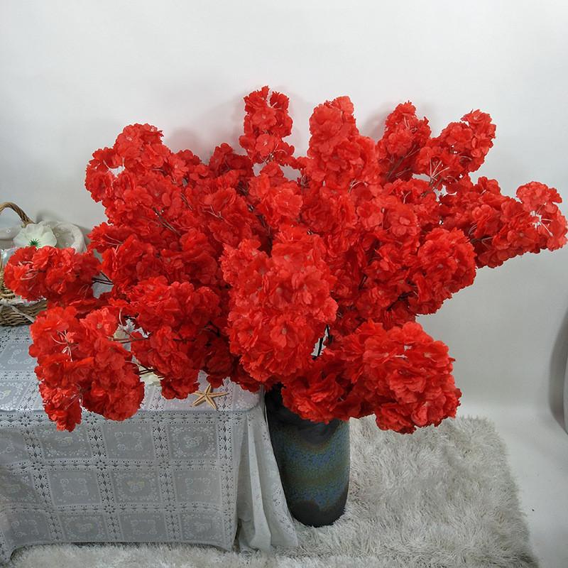 Cherry Blossom Artificial Stems Floral Arrangement Decoration Props Photography