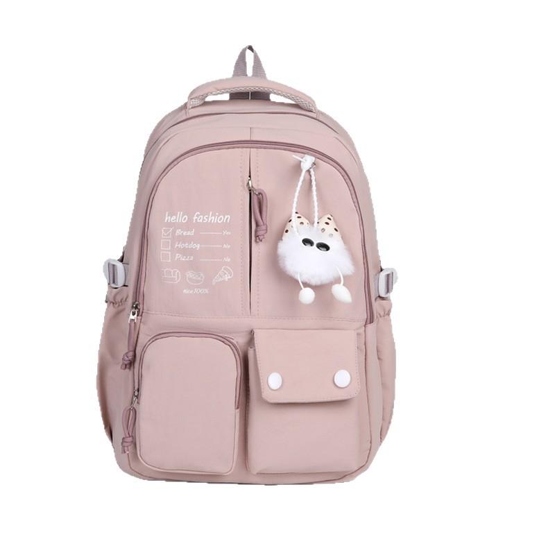 Schoolbag wholesale ins college style girl schoolbag girls junior high school students backpack large capacity contrasting color versatile backpack