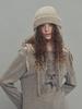 SETSETSET Two-Way Earflap Beanie Two-Tone Mix Beige