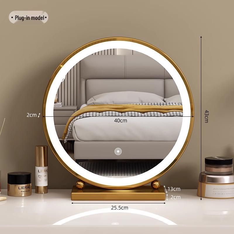Smart Vanity Makeup Mirror with Lights for Bedroom and Desktop
