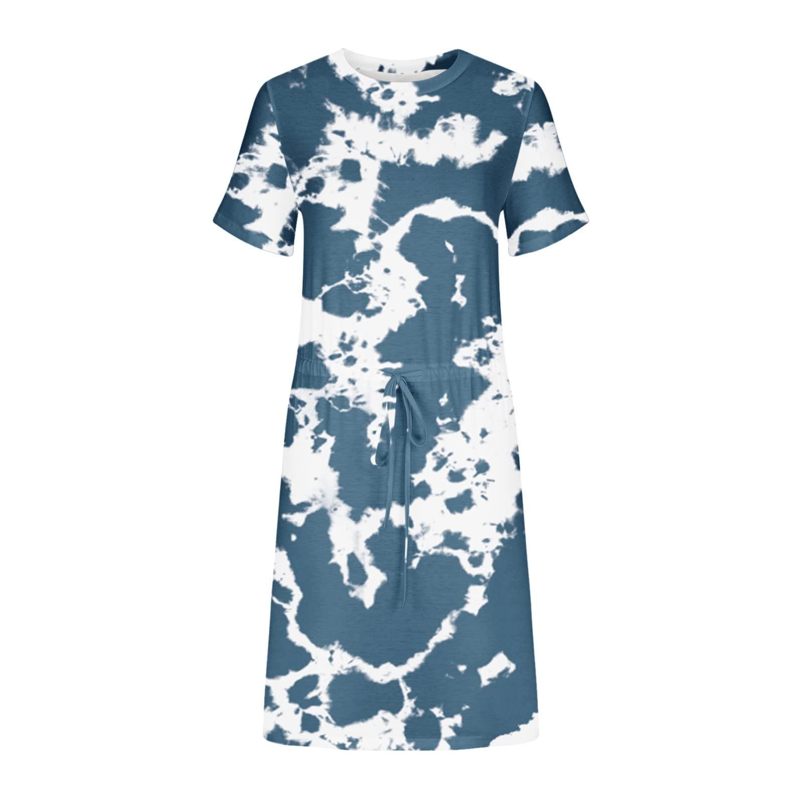 

(SU)Летние платья для женщин, повседневное короткое свободное пляжное женское платье с принтом