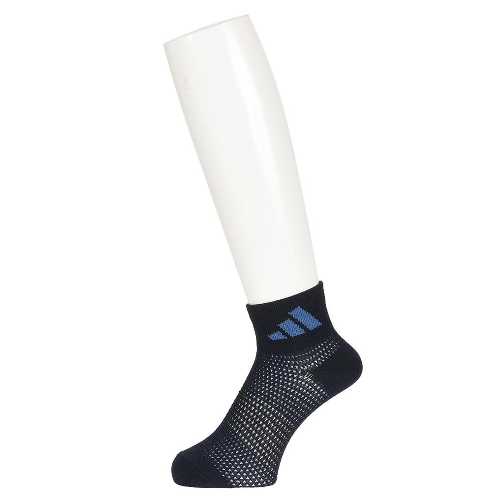 BIG MESH Logo Short Socks Mesh Material for Improved Reinforced Toe and Wide Heel Fukuske [Adidas] One-Point 3-Pack - Breathability, Heel, -
