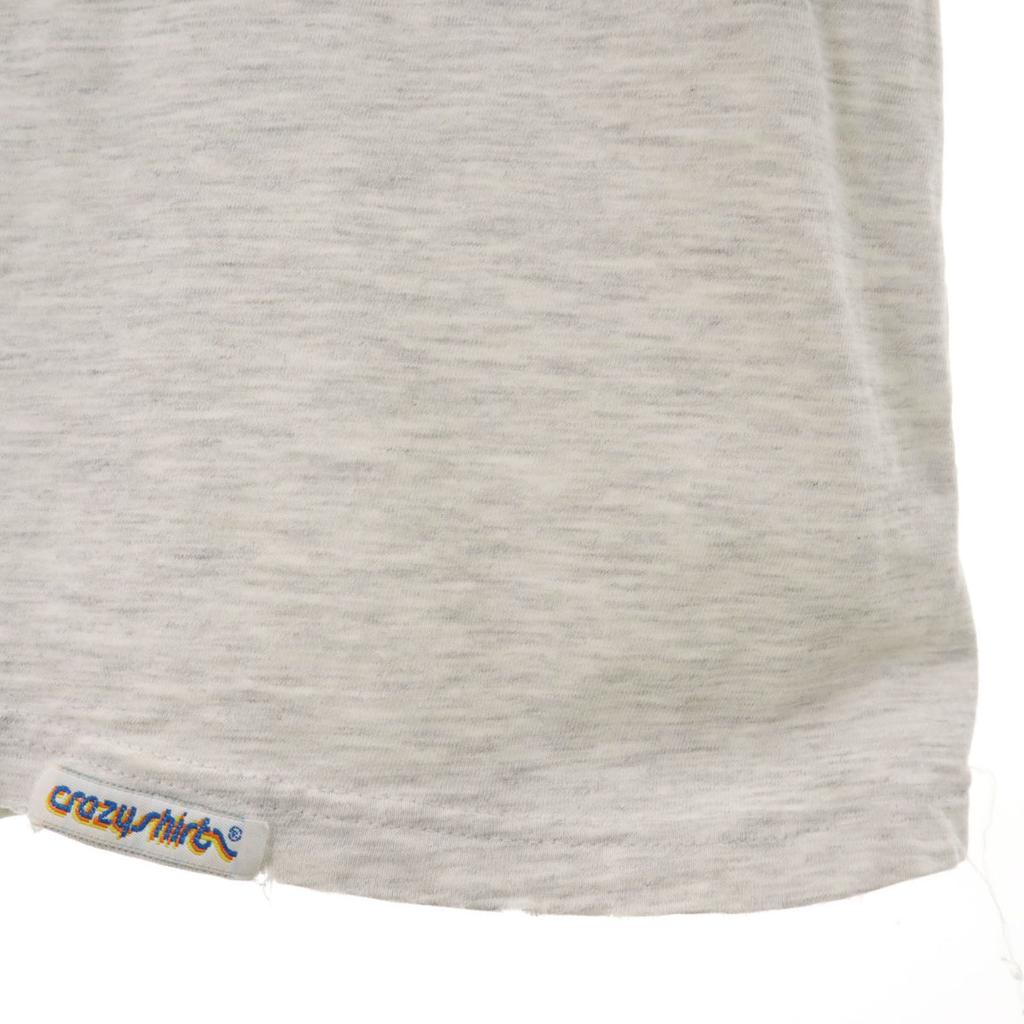 Crazy Shirt 90s Made in USA Old Short sleeve T-shirt L gray Kliban Cat Men's Used