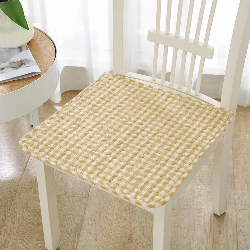 2 Pcs Four Season Universal Office Cushion Anti Slip Pure Cotton Simple Chair Cover Dining Computer Seat Cushion Chair Cushions