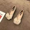 Fashion 2025 Spring Summer Shoes Women Flats Soft Elegant Woman Boat Shoes Flat Bowknot Single Black Beige Plus Size 42 D306