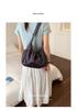 Korean Style Artistic Polka Dot Drawstring Pleated One-Shoulder Crossbody Bag for Women - Large Capacity, Portable, and Perfect for Commutes.