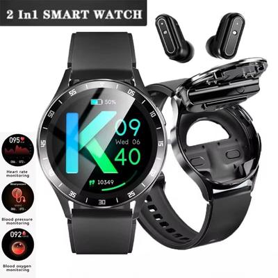 2025 New NFC Headset Smart Watch TWS Two In One Wireless Bluetooth Dual Headset Call Heart Rate Monitor Sports Music Smartwatch