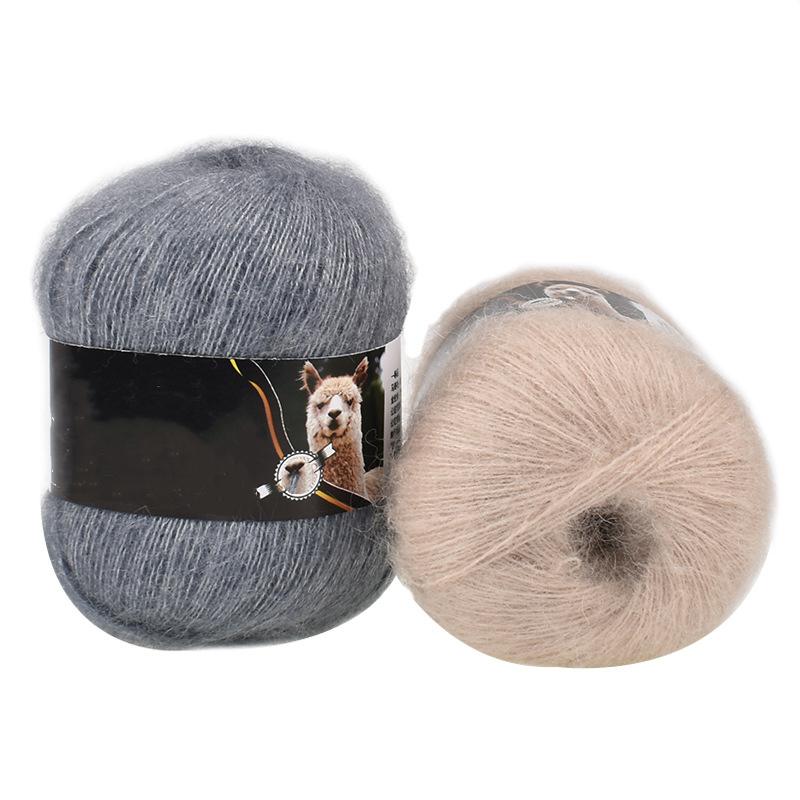 Mohair Fine Wool Yarn Knitting Sewing Thread Soft Skin-friendly Crochet for Sweater Scarf Shawl