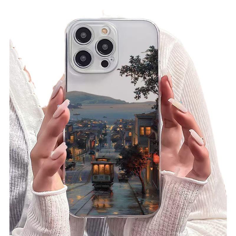 Rural Scenery Suitable for Iphone16promax Mobile Phone Case Beautiful Apple 15 Anti-drop 14pro New 13/12