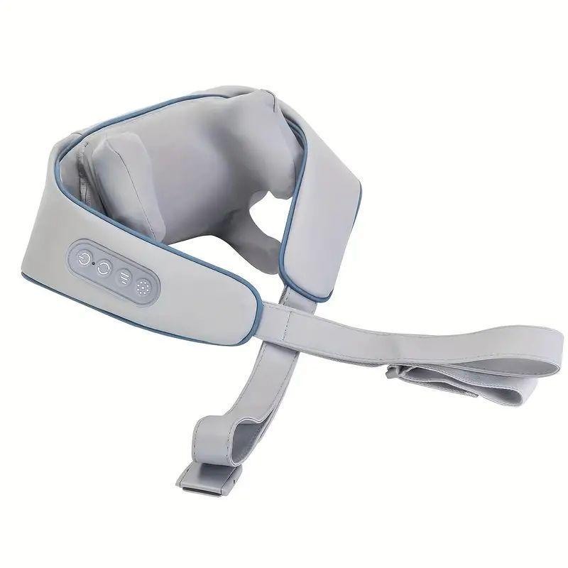 Neck and Shoulder Massage Shawl Heating Kneading 6D Massage Head Deep Massage and Muscle Relaxation Adjustable Wearable Massager