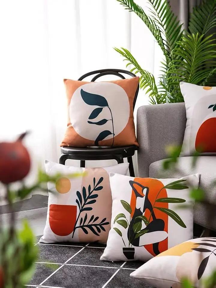 Abstract Painting Decorative Pillowcase Living Room Office Home Pillowcase Car Ornaments