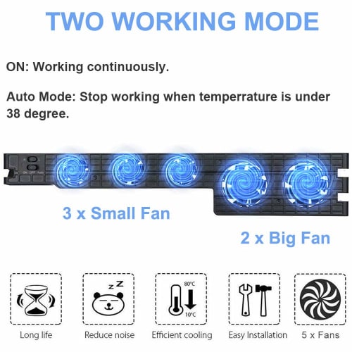 Linkhood chladicí ventilátor pro ps4 pro usb externí chladič 5 ventilátorů turbo s regulací teploty chladicí ventilátor pro herní konzoli Sony playstation pro