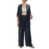 Women'S Loose And Comfortable Casual Fashion Set With Long Sleeve Cotton And Linen Shirt And Long Pants, Two-Piece Set
