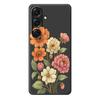 For Samsung Galaxy S25 Case Beautiful Flowers Pattern Printing Straight Edge TPU Phone Back Cover
