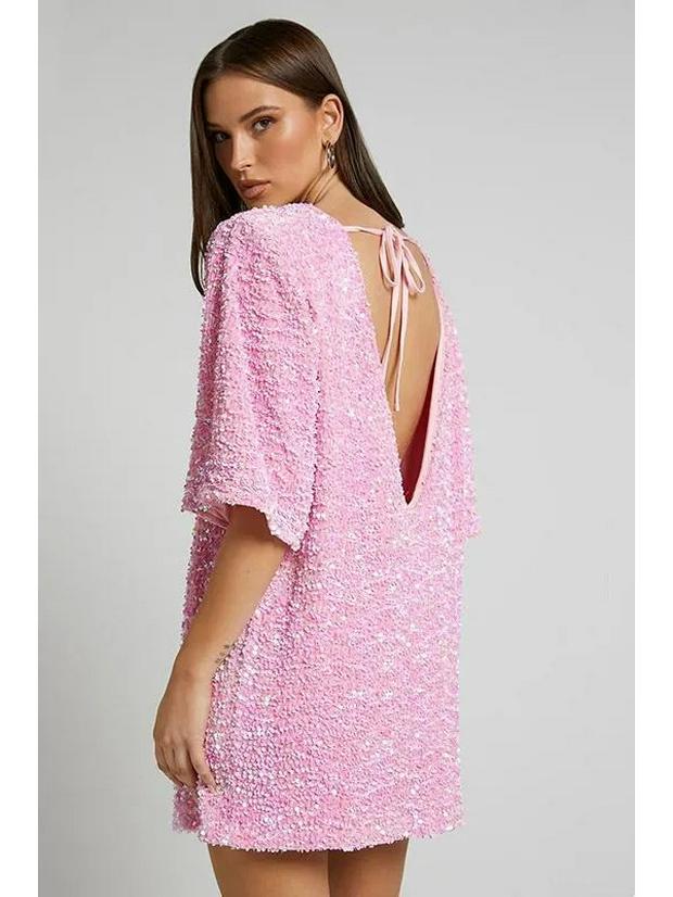 2024 Spring/Summer Women's One-Shoulder Sequin Mid-Length Evening Dress