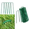 Heavy Duty Green Galvanised Turf Nails Steel Ushaped Garden Ground Pegs For Lawn And Garden Cover Fixing