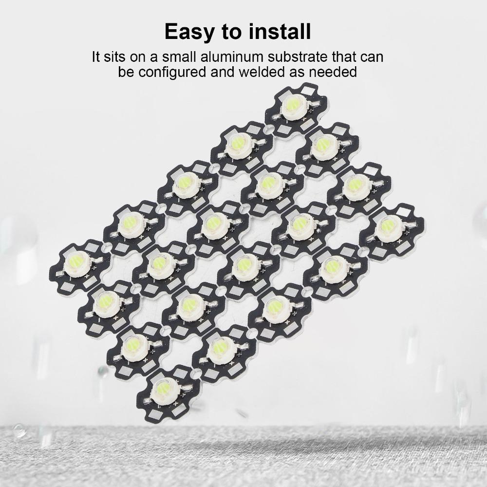 20PCS 3-5W LED Lamp Bead Pure White COB Light Beads Easy LED Chip  DIY Lighting Fixtures