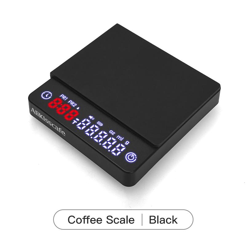 

AliKisscafe Espresso Digital Scale With Timer Usb 3kg Electronic Precision Portable Barista Tool Kitchen Home Coffee Accessories чёрный