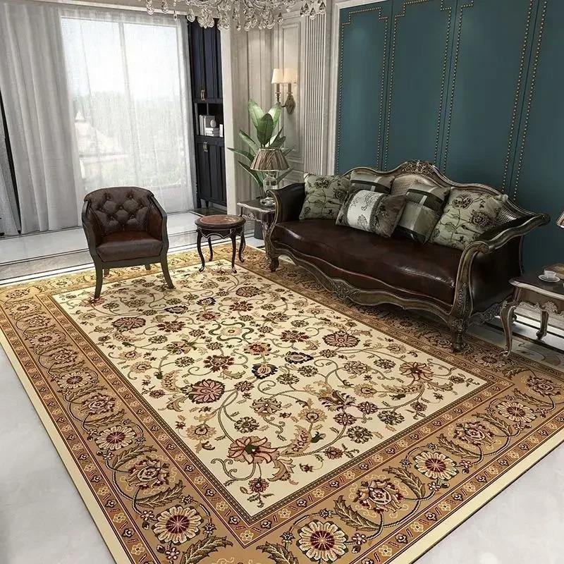 Classical Luxury Persian Style Carpet Bedroom Soft Large Size Mat Full Cover Resistant To Dirt Easy To Maintain Living Room Rug