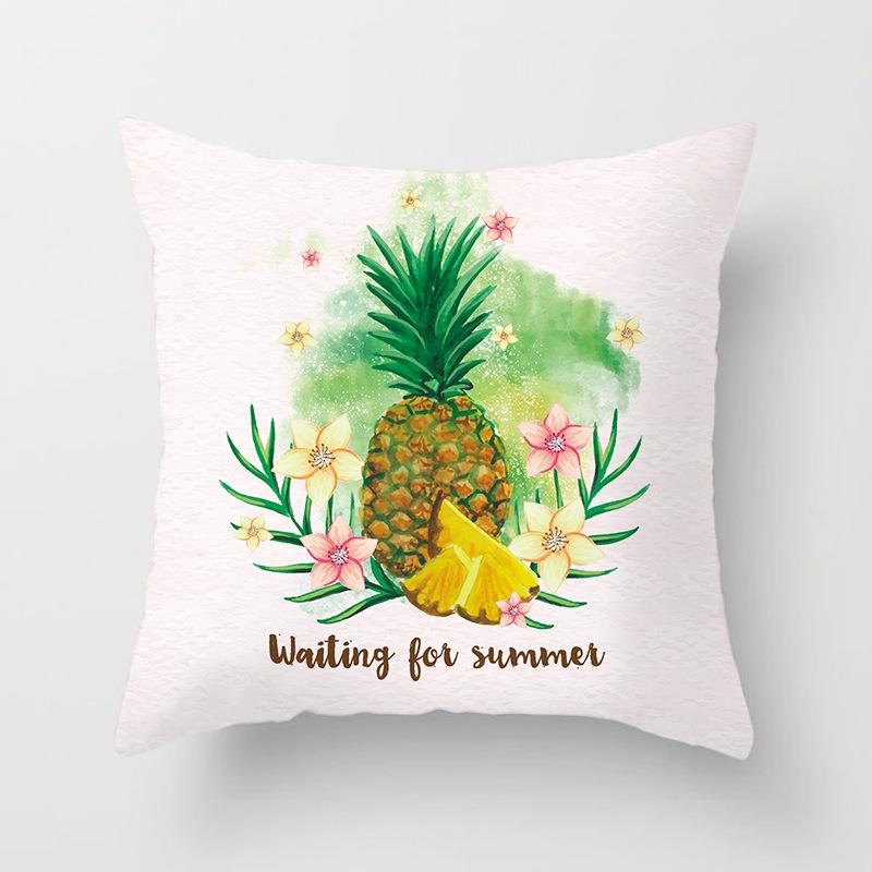 Ins Home Cartoon Plant Digital Printing Car Pillow Cushion