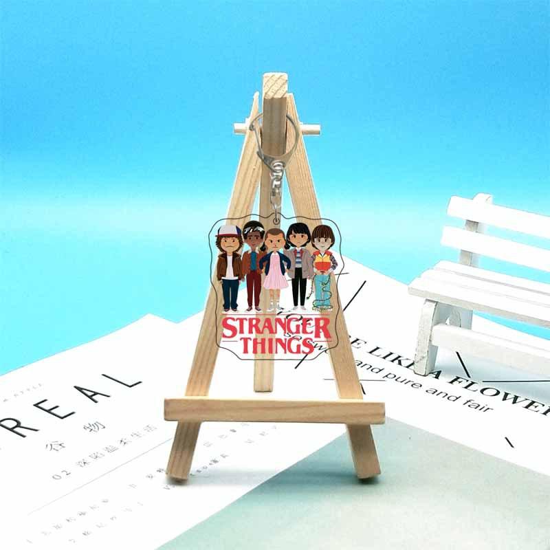 For Stranger Things Mike D'artagnan Eleven Robin Hopper Joyce Acrylic Keychain Custom Cartoons Cute Backpack Accessories Gift
