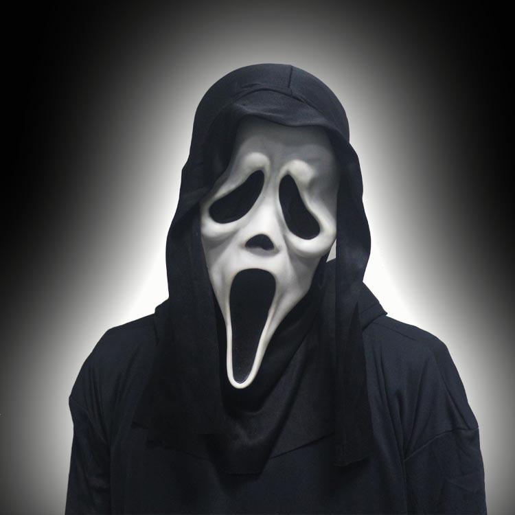 

Halloween mask, scary Grim Reaper, scream, ghost festival party, white ghost face, masquerade, glow-in-the-dark ghost Ordinary white screaming