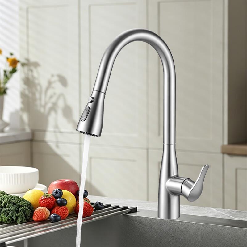 Oulin L117 Three-Outlet Pull-Out Kitchen Faucet