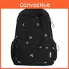 Candy Color Butterfly Knot Printed Backpack With Padded Straps For Teens