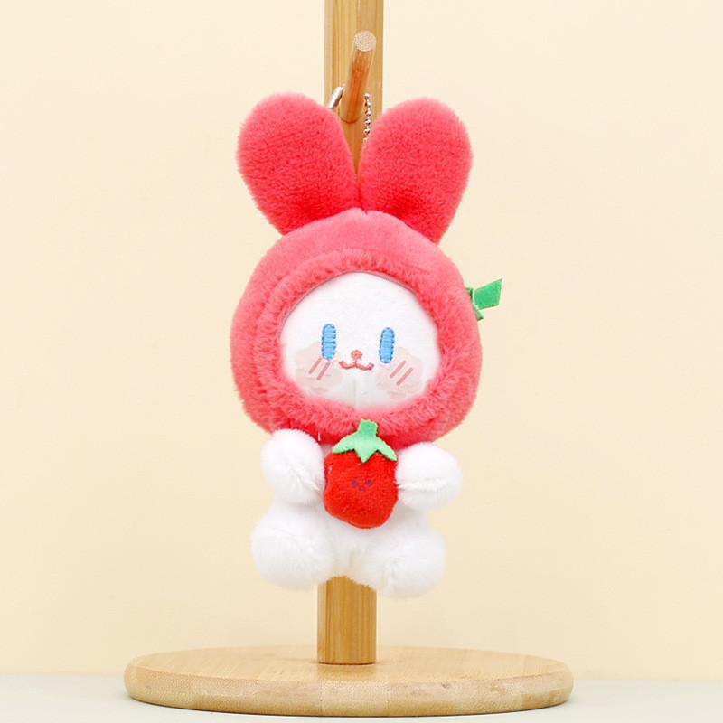 Potato Charming Bunny Plush Keychain Short Fur Soft Keyring Cute Ornament Bag